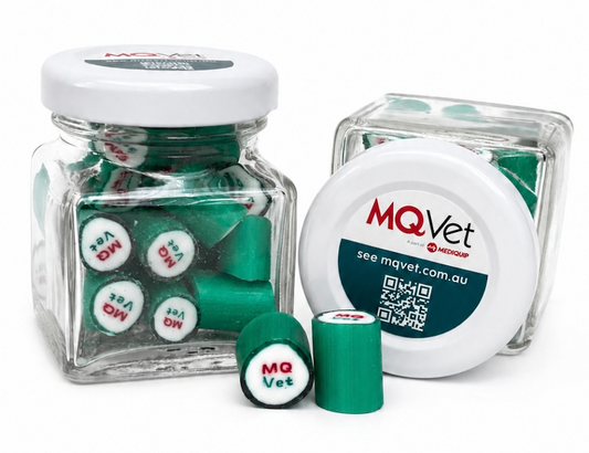 Corporate gift jar with branded rock candy